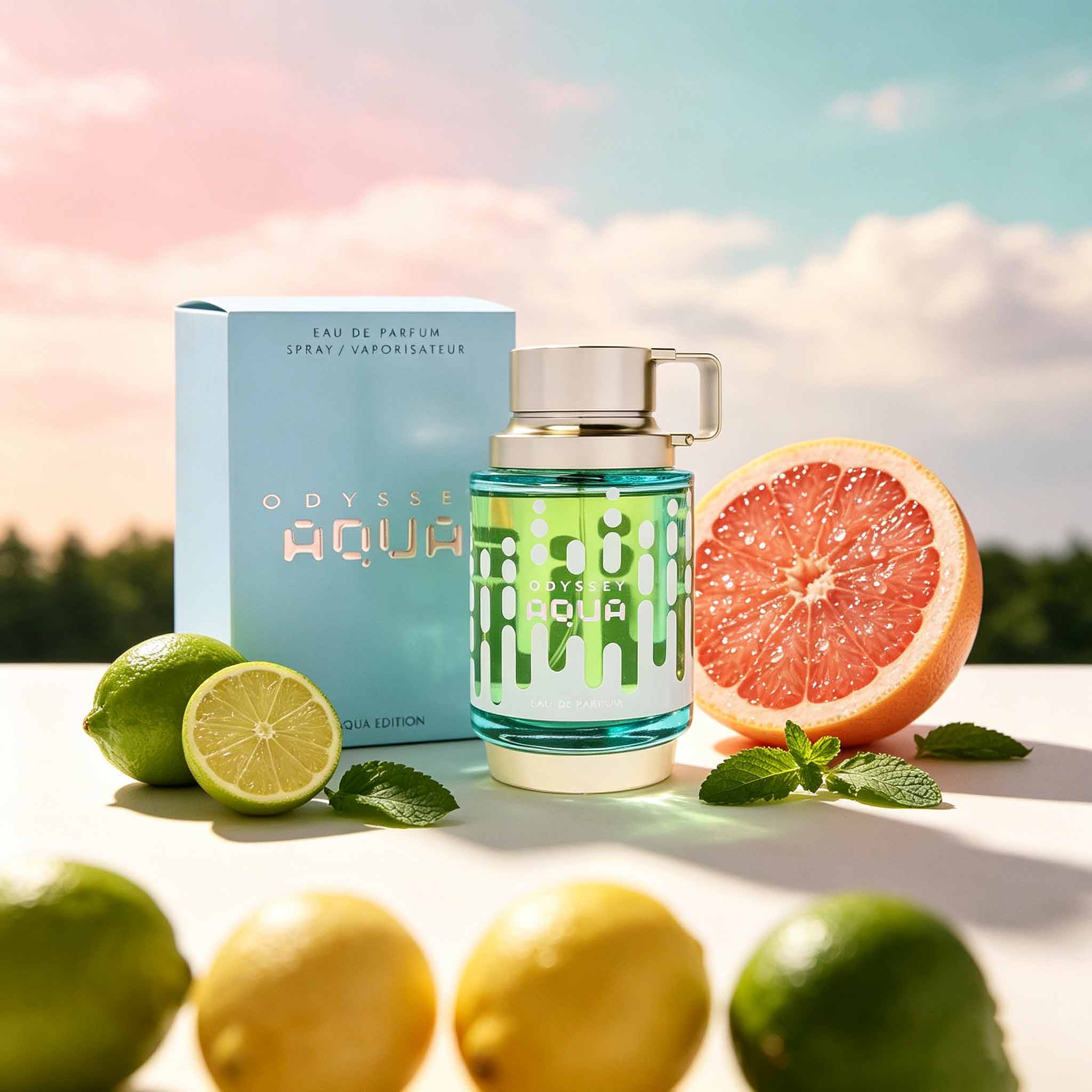 Packaging - Fragrância Odyssey Aqua para Homens, Aparência