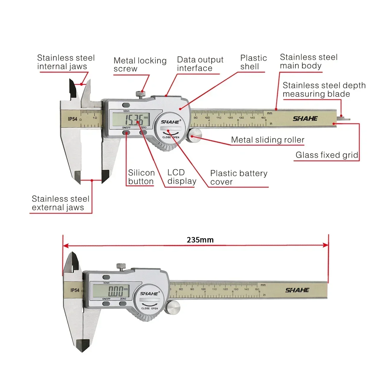 Calibrador Digital Eletrônico  - Digital Caliper 150Mm Stainless Steel avaliação e preço