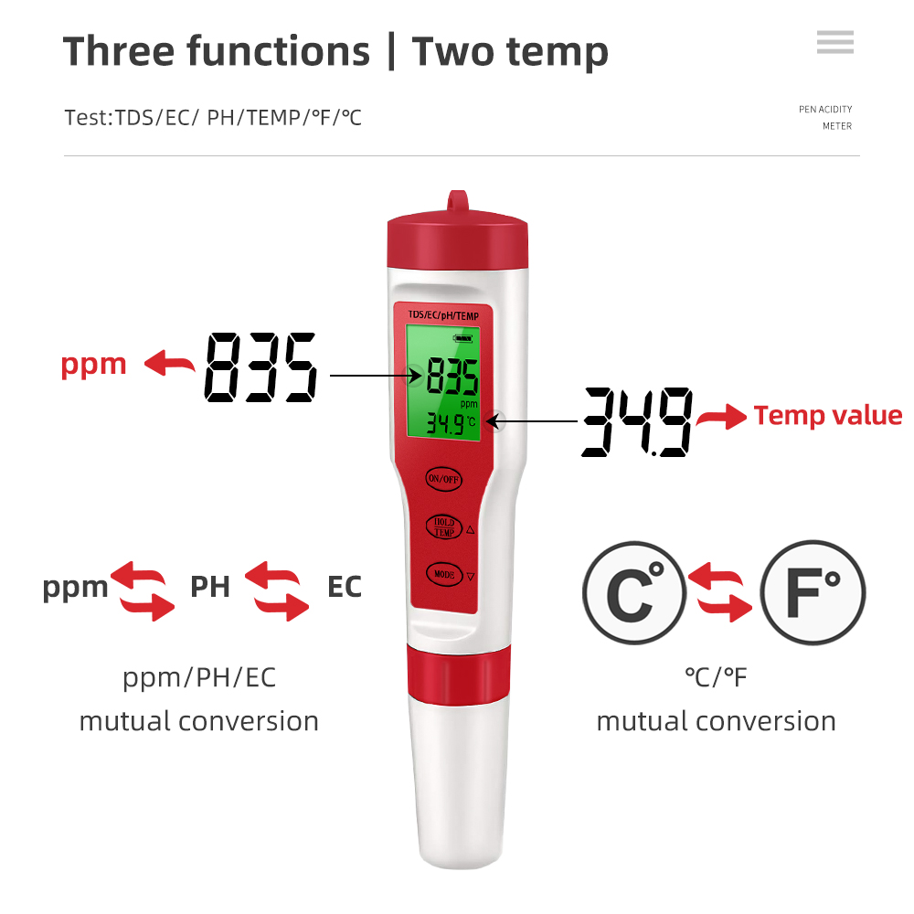 Medidor de ph à prova d'água,  - Ph Meter Digital Water Tester avaliação e preço