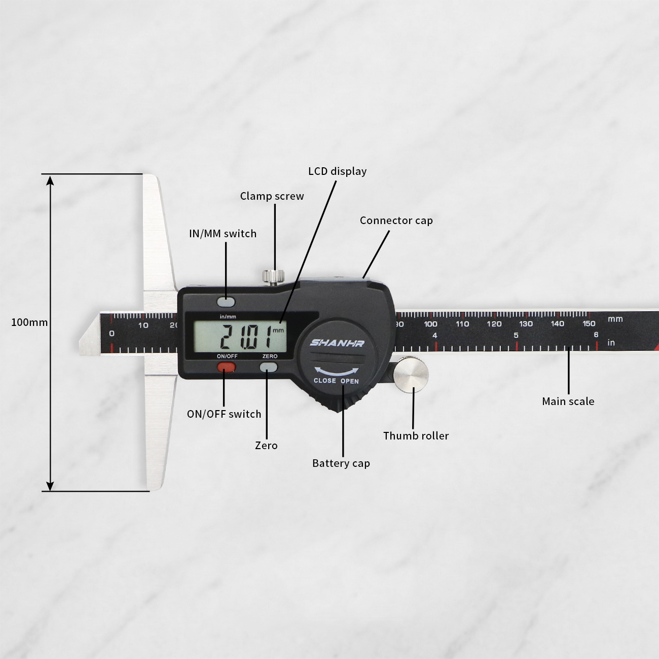 Calibrador Digital de Profundi - Digital Caliper 150Mm Stainless Steel avaliação e preço